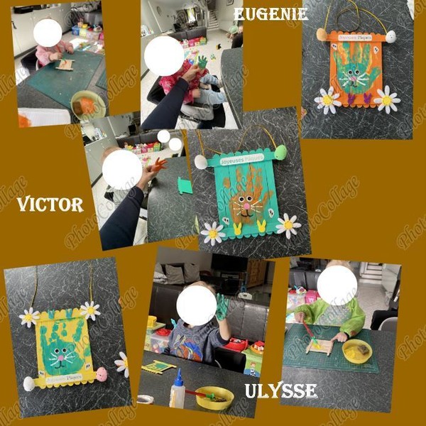 Lapin empreinte de main